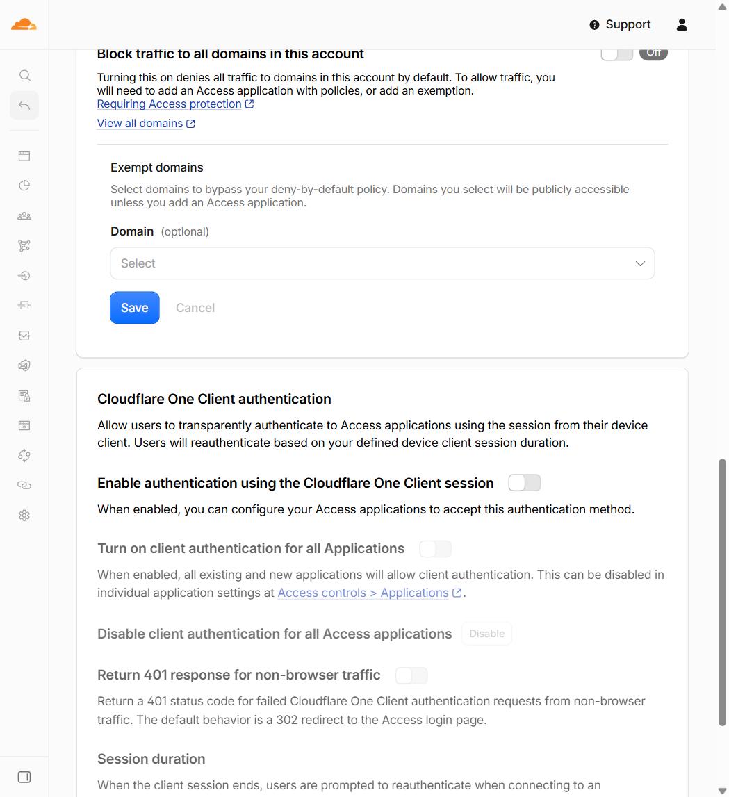 Cloudflare One Client authentication 설정